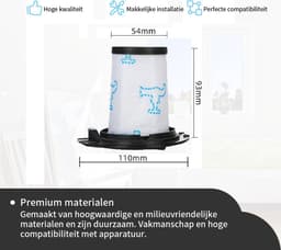 Replacements® Filters geschikt voor Rowenta Air Force 460 en Flex 560 - ZR009002 - 4 stuks — thumbnail 3