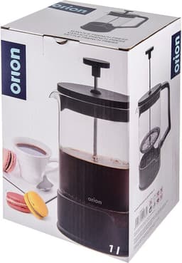 Cafetiere Glas 1 l - French Press Koffiezetapparaat - Koffiemaker - Koffie - Koffiepot - Theepot — thumbnail 2