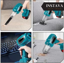 Instava - Accu Auto Stofzuiger incl. 1x Accu (2.0Ah) - Geschikt voor Makita 18v Accu - Handstofzuiger Draadloos - Autostofzuiger - Kruimeldief - Mini Stofzuiger — thumbnail 4