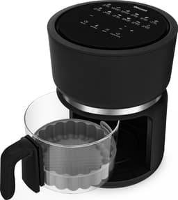 4SWISS ABB-G24 Pure Glass - Airfryer - Heteluchtfriteuse - 1200W - 3L - Touchscreen - Glazen bak - Zwart — thumbnail 10