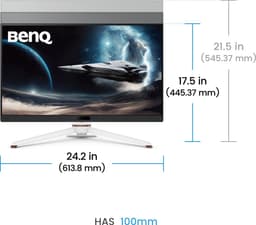 BenQ MOBIUZ EX271Q 27” 2K 180Hz Gaming Monitor - 1ms MPRT - DP 1.4 - HDMI 2.0 - 65W USB-C - 95% P3 - DisplayHDR 400 - Freesync - KVM - Pixsoul Engine - Remote Controller — thumbnail 4