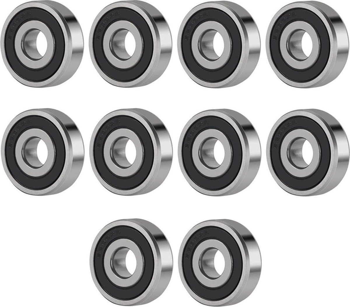 Kogellagers groefkogellagers 10 stuks dubbel afgedicht voor doe-het-zelf draaibanken - motoren - 3D-printers - freesmachines - verschillende mechanische apparaten - 6200-2RS 10 mm x 30 mm x 9 mm — afbeelding 1