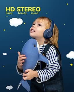 Hoofdtelefoon voor School Peuter Bedraad met Microfoon Blauw Groen shareport Telefoons Tiener Volume Control Vliegtuig Twee Mensen Kinderen Baby's — thumbnail 3