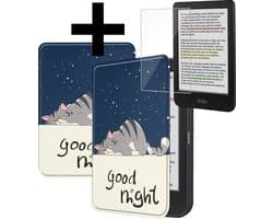 Hoes Geschikt voor Kobo Clara Colour - E-reader Bescherm Hoesje Case Sleep Cover Met Screenprotector - Hoes Geschikt voor Kobo Clara Colour Hoesje - Kat