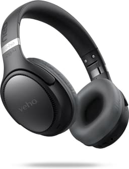 Veho ZB-4 - Koptelefoon - Bedraad en draadloos Hoofdband Oproepen/muziek USB Type-C Bluetooth Zwart, Grijs — thumbnail 1