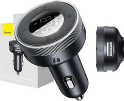 Baseus - FM-transmitter - MP3-speler - LED - 2x USB - Bluetooth - Zwart — thumbnail 1