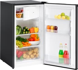 KitchenBrothers Koelkast - 88L Koelvak - 14L Vriesvak - Koelvriescombinatie - IJskast - Frigo - Vrijstaand - Zwart — thumbnail 1