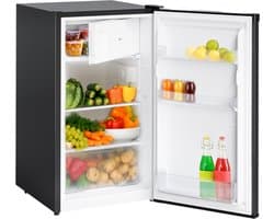 KitchenBrothers Koelkast - 88L Koelvak - 14L Vriesvak - Koelvriescombinatie - IJskast - Frigo - Vrijstaand - Zwart