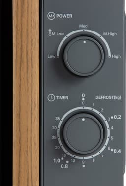 DOMO DO2920 Solo Microgolfoven “Wood You” - Magnetron - 20 L - 700 watt - Grijs - Houtlook Handvat — thumbnail 4