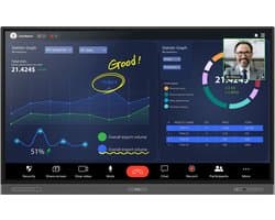 BenQ RP8603 Interactief flatscreen 2,18 m (86") Wifi 450 cd/m² 4K Ultra HD Zwart Touchscreen Type processor Android 11 18/7