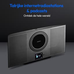 MEDION P66348 Stereo systeem met CD speler (Internet radio, DAB+, Spotify Connect, mini compact system vertical, PLL FM radio, MP3, USB, Bluetooth, WLAN) — thumbnail 3