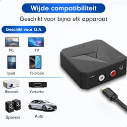 Bluetooth Transmitter & Receiver 2 in 1 PRO - BT 5.4 - 3.5MM AUX / RCA - Bluetooth Zender - Bluetooth Ontvanger - Bluetooth Transmitter - Bluetooth Receiver — thumbnail 4