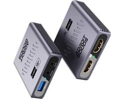 AdroitGoods 4K HDMI Video Capture Card – USB3.0 Game Capture, 1080P Recording, 4K Loop-Out, Compatibel met Laptop, Smartphone & Streaming, HD Video-opname voor Gaming, Live Broadcasting & Cameras