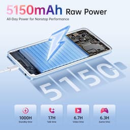 C1 Android 15 Smartphone 16GB+128GB 1TB Uitbreidbaar 6.52" HD+ 5150 mAh Dual 4G Simkaart — thumbnail 6
