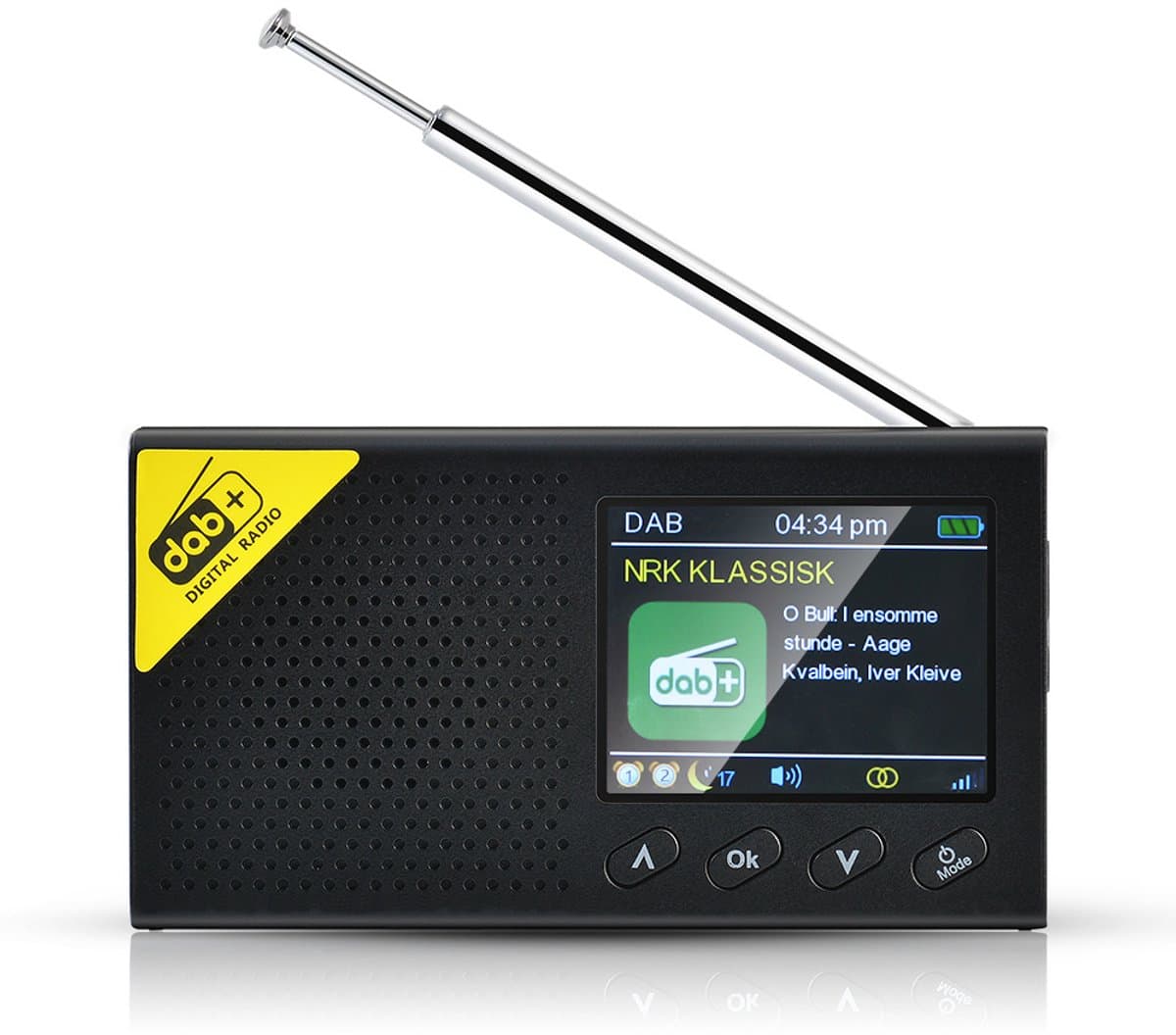 DAB digitale radio - radio - DAB radio - draagbare radio - Radio voor thuis - 1000mA - Zwart — afbeelding 1
