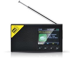 DAB digitale radio - radio - DAB radio - draagbare radio - Radio voor thuis - 1000mA - Zwart