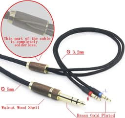 Verzilverde OCC Hoofdtelefoonkabel 3.5mm naar 6.35mm Adapter voor Hifiman Modellen — thumbnail 4