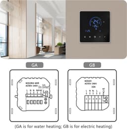 Slimme Programmeerbare WiFi Thermostaat voor Waterverwarming - App Bediening & LCD Touch — thumbnail 5