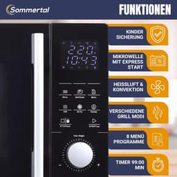 4-in-1 Combi Magnetron met Hetelucht en Grill | 25 Liter — thumbnail 3