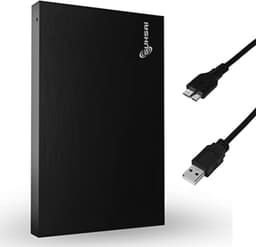 Externe harde schijf 320GB USB 3.0 - Draagbare gegevensopslag voor laptop, pc, Mac en gameconsole - Zwart — thumbnail 1