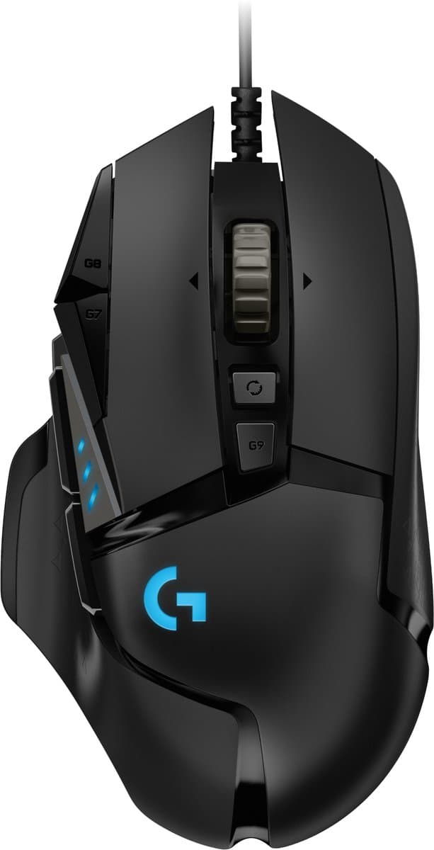 Logitech G502 HERO - Bedrade Gaming Muis - 25.600 DPI - Rechtshandig - Zwart — afbeelding 1