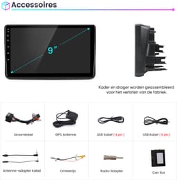 Awesafe Autoradio - Geschikt Voor Fiat Panda 2003 t/m 2012 - RAM 2GB + ROM 64GB - Draadloos Apple Carplay & Android auto - GPS Navigatie Bluetooth WIFI - 2003 2004 2005 2006 2007 2008 2009 2010 2011 — thumbnail 5