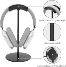 Metalen Hoofdtelefoonstandaard - Ruimtebesparende en Elegante Hoofdtelefoonhouder — thumbnail 5