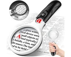 Handheld Vergrootglas met 3 LED-verlichting voor Nauwkeurig Lezen