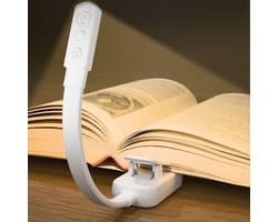 Oplaadbare Boekenlicht - Draagbare LED Leeslamp met Dimbare Kleuren en Lange Looptijd