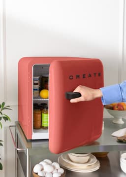 CREATE - Koelkast in retrostijl - Terracotta - Handvat Zwart - FRIDGE RETRO 48L — thumbnail 4