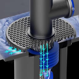 1 stuk - Afvoer adapter Handige Oplossing - wasmachine vloerafvoer beschermer - voor wasmachines, drogers, keukenwastafel, badkamer - voorkomt geur- en overstromingspreventie - 15×8.5cm - grijs — thumbnail 2