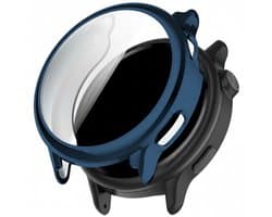 Screenprotector case - geschikt voor Garmin Vivoactive 6 - flexibel en zacht - TPU full cover hoesje - volledige bescherming - donkerblauw