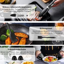 Accessoires luchtfriteuse Gescht voor Cosori 5,5 l/6 l/6,2 l/6,4 l, 22 stuks accessoires, herbruikbare bakvormen met paar ovenwanten van siliconen, muffinvormen, bakplaat, enz. — thumbnail 4