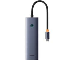 Baseus UltraJoy 6-Port Bedraad USB 3.2 Gen 1 (3.1 Gen 1) Type-C Grijs