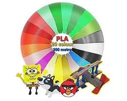PLA Filament 1,75 mm - 20 Kleuren, 200 Meter voor 3D-Pen en 3D-Potlood - Ecologisch Vervangend Materiaal