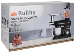 Keukenmachine met roestvrijstalen kom en 6,2 L - 2200 W en 6 snelheden voor bakken en koken — thumbnail 2