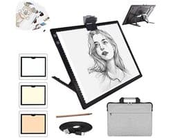 A3 Draagbare LED Light Pad met Standaard en Oplaadbare Batterij - Verstelbare Helderheid voor Tekenen, Schetsen en Diamant Schilderen