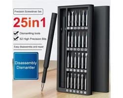 Telestore - Magnetische Precisie Schroevendraaierset 25-in-1 – Multifunctionele Reparatieset voor Elektronica, Smartphone, Laptop, Bril, Horloge & PC – Torx, Phillips, Pentalobe, Tri-Wing & Meer - Met Opbergdoos