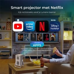 Lumenix® AIR - PRO Beamer – Dolby Audio – Thuisbioscoop met Netflix – 500 ANSI – Full HD 1080p (4K ondersteund) – WiFi 6 & Bluetooth 5.2 – Autofocus & Auto Keystone – Home Cinema Projector — thumbnail 3
