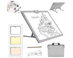 Oplaadbare A3 LED Lichtpad met Draagtas en Verstelbare Helderheid voor Schetsen en Tekenen