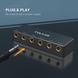 Hoofdtelefoon Splitter Box 6,35 mm - 1/4” Stereo Multi Audio Verdeler voor Gitaar, Studio Opname en Live Performances — thumbnail 4
