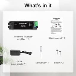 Mini Bluetooth Versterker 2-Kanaals voor Passieve Luidsprekers met TWS, AUX voor Wand, Plafond en Marine Installaties — thumbnail 2