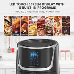 Grote Airfryer met Digitale LED Touch Screen - Gezond Frituren en Koken (5.5 Liter) — thumbnail 2