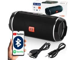 Draagbare Bluetooth Speaker Zwart - Krachtige Stereo Geluid