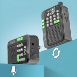 Zenwire® Y1 – Mini FM Radio & Bluetooth Speaker – Zakformaat – Voor Bouw/Koken – Batterijgevoed – Krachtig Geluid – Antenne – MP3 USB/TF – Licht & Draagbaar — thumbnail 2