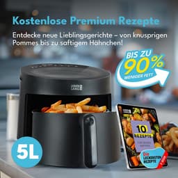Hete Lucht Frituur - Airfryer Frituur - Gezond Koken - 8 Programma's - 5 Liter - Zwart — thumbnail 4