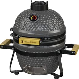KitchenBrothers Kamado BBQ - 13 Inch Houtskool Barbecue - 27⌀ cm - PFAS-vrij - Deluxe Set - Egg BBQ met Accessoires inclusief Hoes - Grijs — thumbnail 1