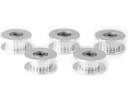 5-Delige Set 2GT Aluminium Tandwielen voor 3D Printer - Geschikt voor 6mm/10mm Brede Tandriem