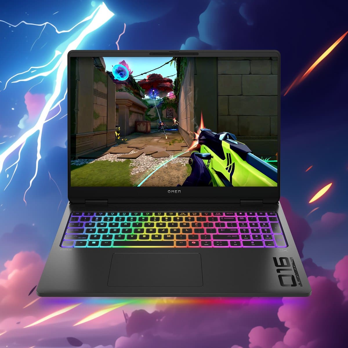 "HP OMEN MAX Gaming Laptop 16-ah0016nb Intel Core Ultra 9 275HX 40,6 cm (16"") WQXGA 64 GB DDR5-SDRAM 1 TB SSD NVIDIA GeForce RTX 5090 Wi-Fi 7 (802.11be) Windows 11 Home AI PC Zwart" — afbeelding 1