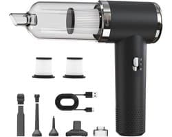 Kruimeldief Draadloos - Auto Stofzuiger - Handstofzuiger - Zwart